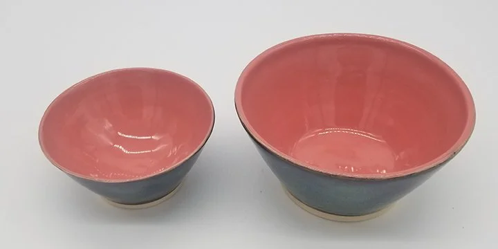 Pink and Green Bowls — Allen Williams Studio